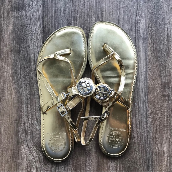 Tory Burch Shoes - Tory Burch Gold Sandal Tory Burch Shoes - Tory Burch Gold Sandal